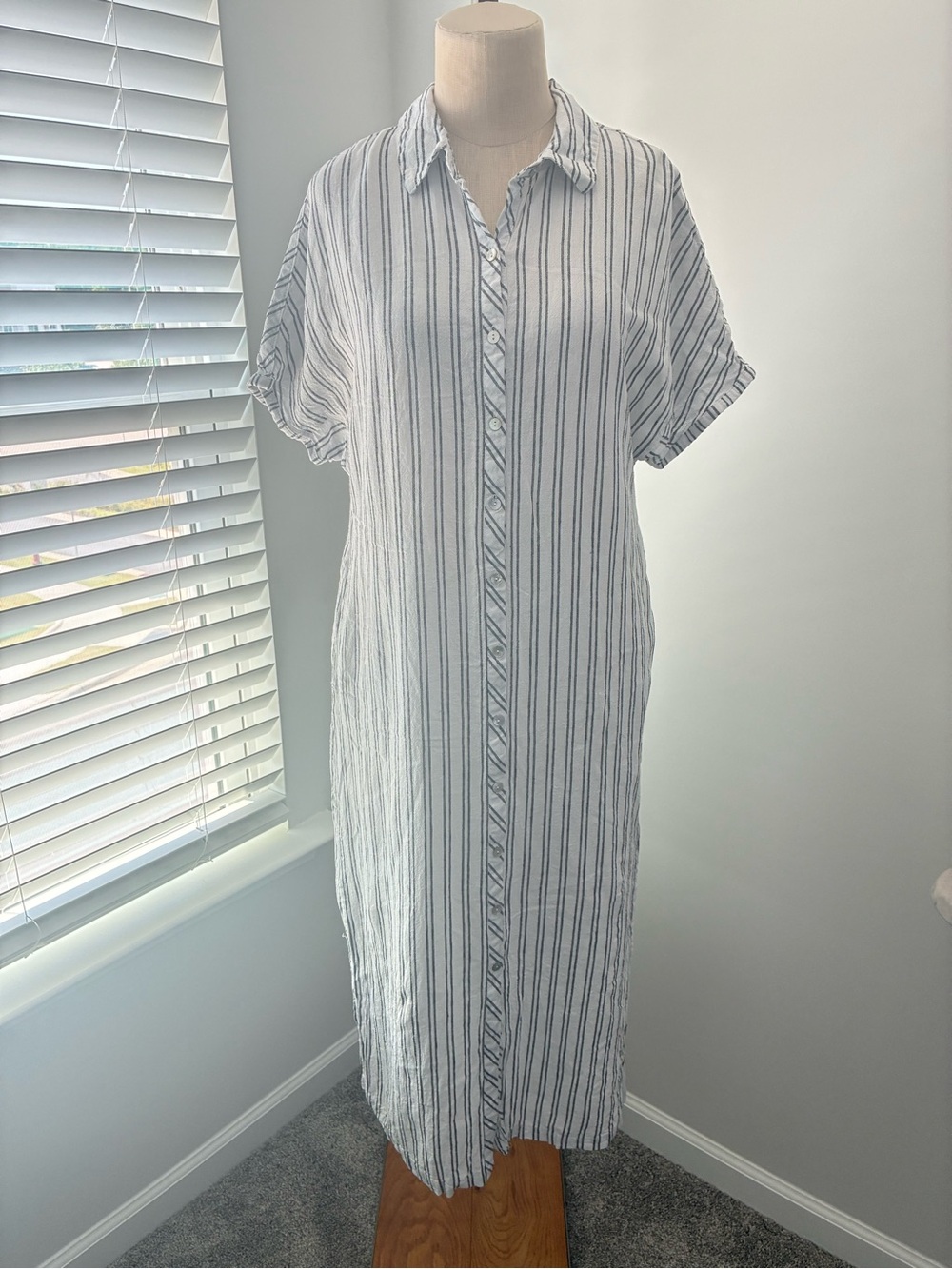 Lucky Brand Women's Striped Linen-Blend Maxi Dress